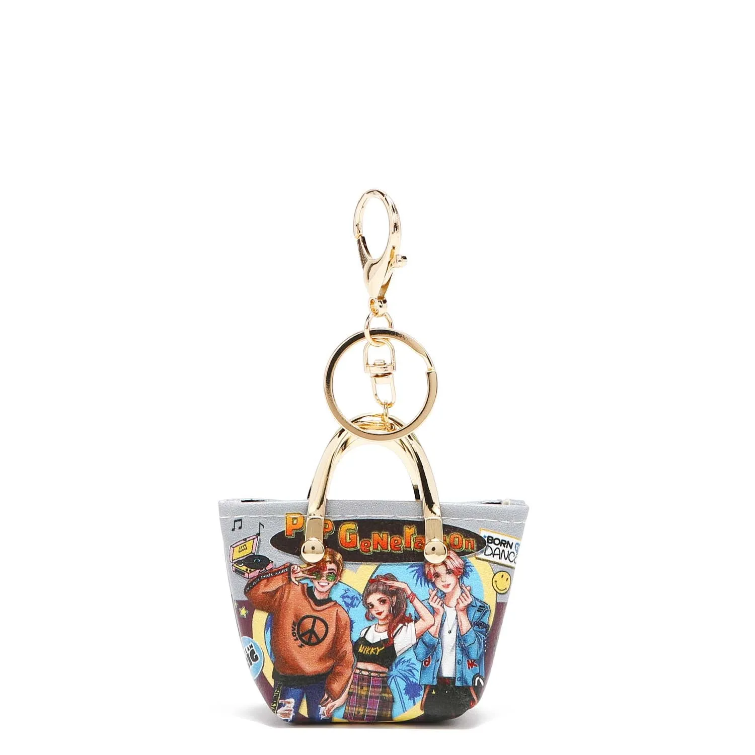 NIKKY HANDBAG-SHAPED COIN PURSE KEYCHAIN