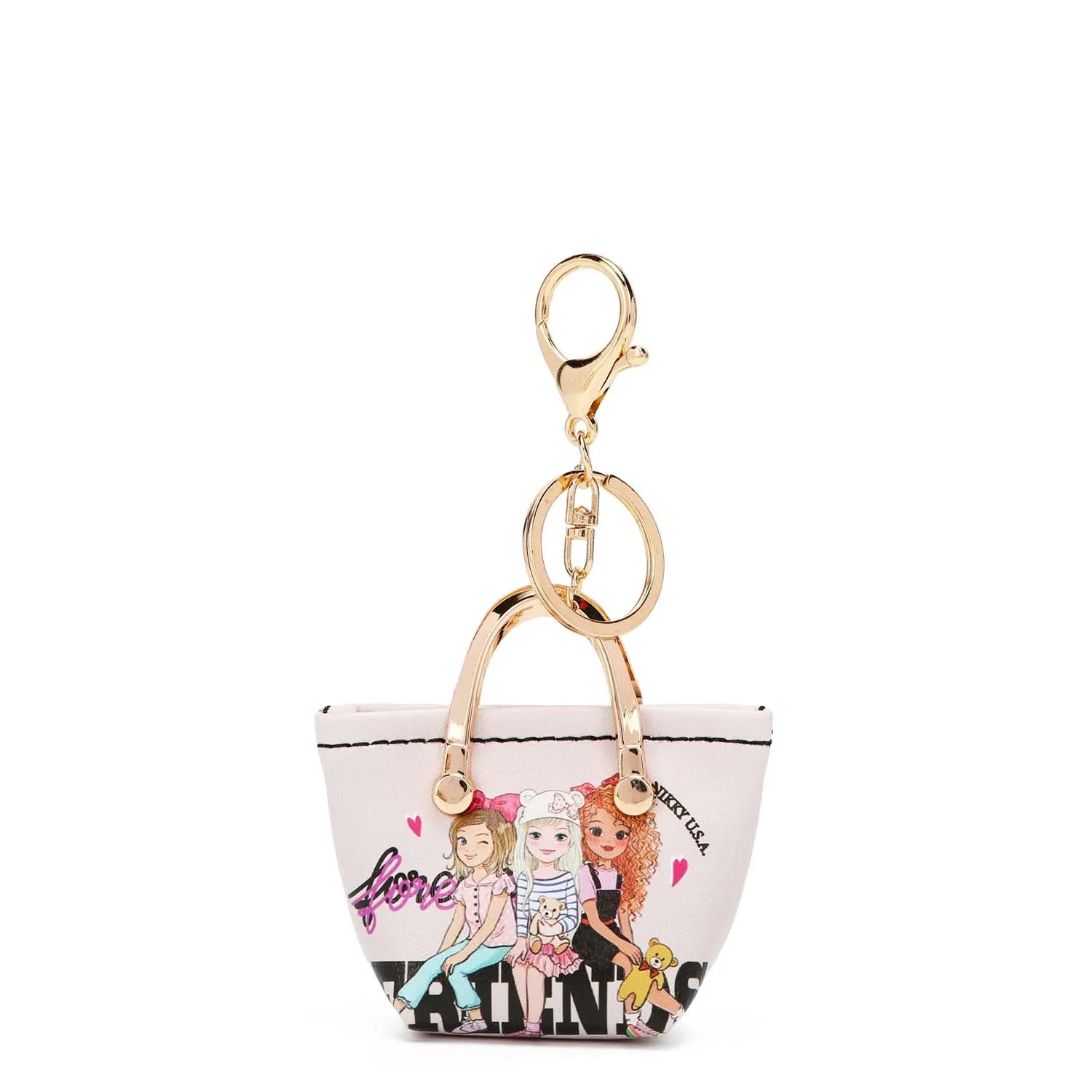 NIKKY HANDBAG-SHAPED COIN PURSE KEYCHAIN