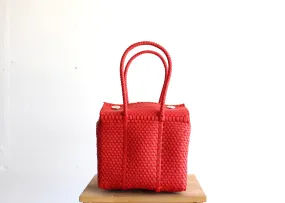 Red Handwoven Handbag by MexiMexi