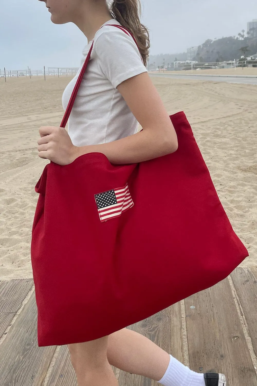 Red USA Tote Bag