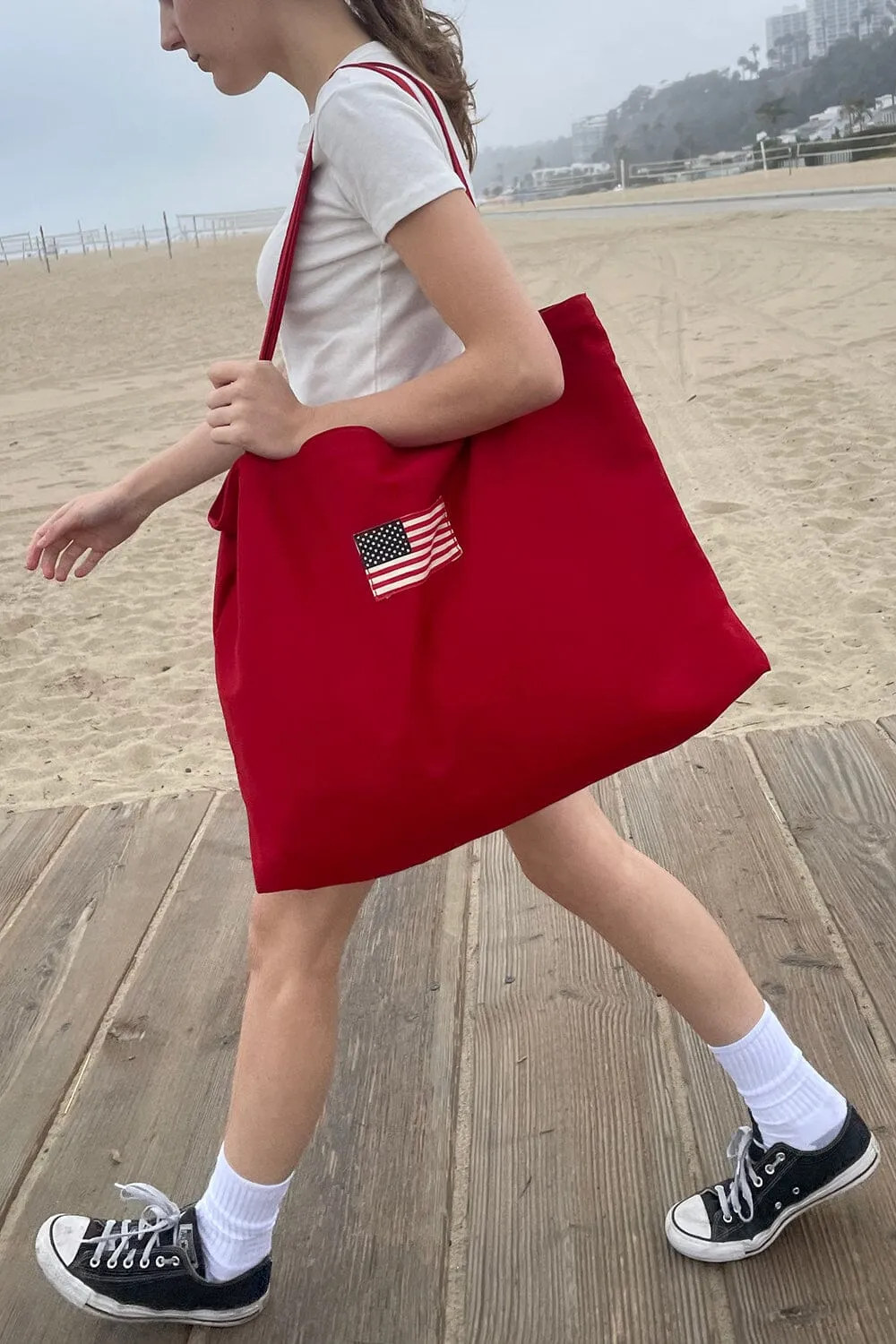 Red USA Tote Bag