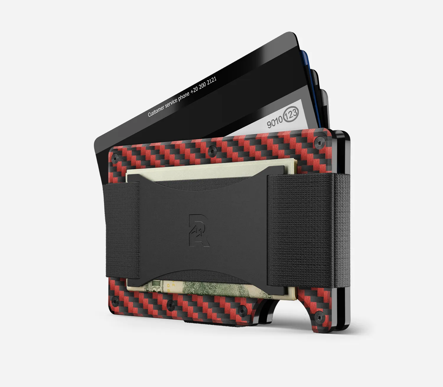 Ridge Wallet - Red Carbon 3k