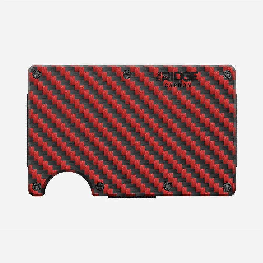 Ridge Wallet - Red Carbon 3k