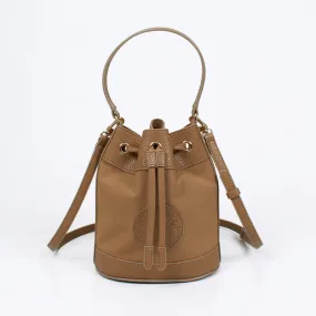 rio shoulder beige bucket bag