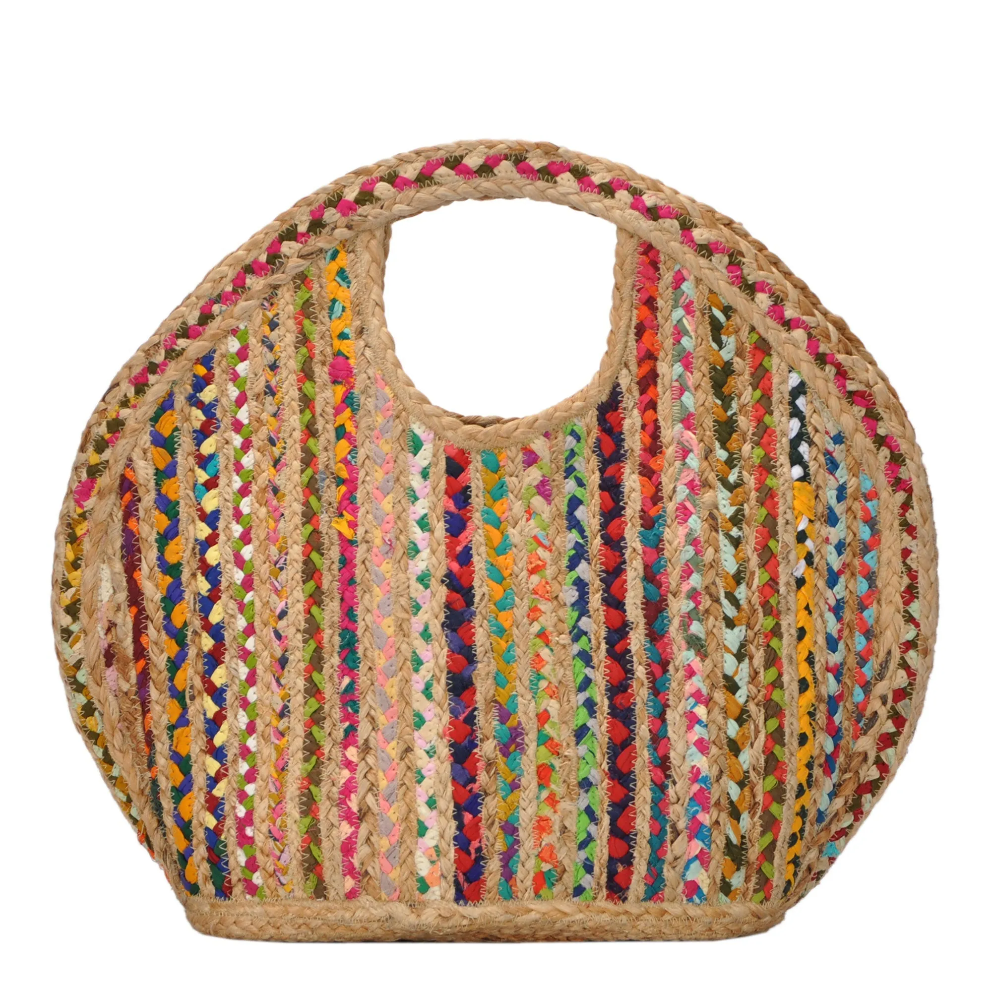 Ruhi Jute & Canvas Tote Bag