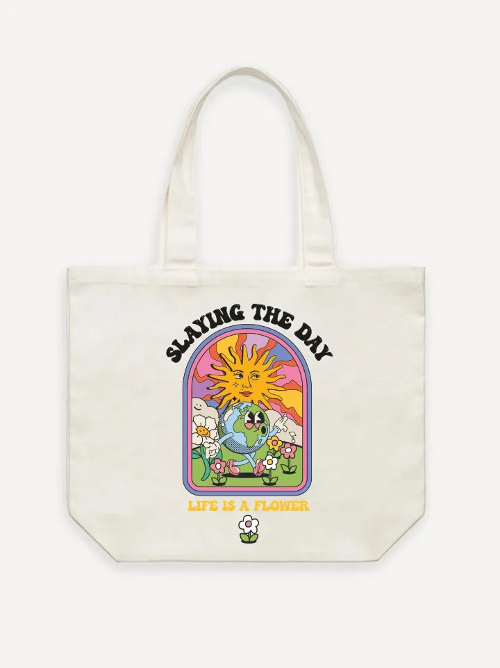 Slaying The Day Tote Bag