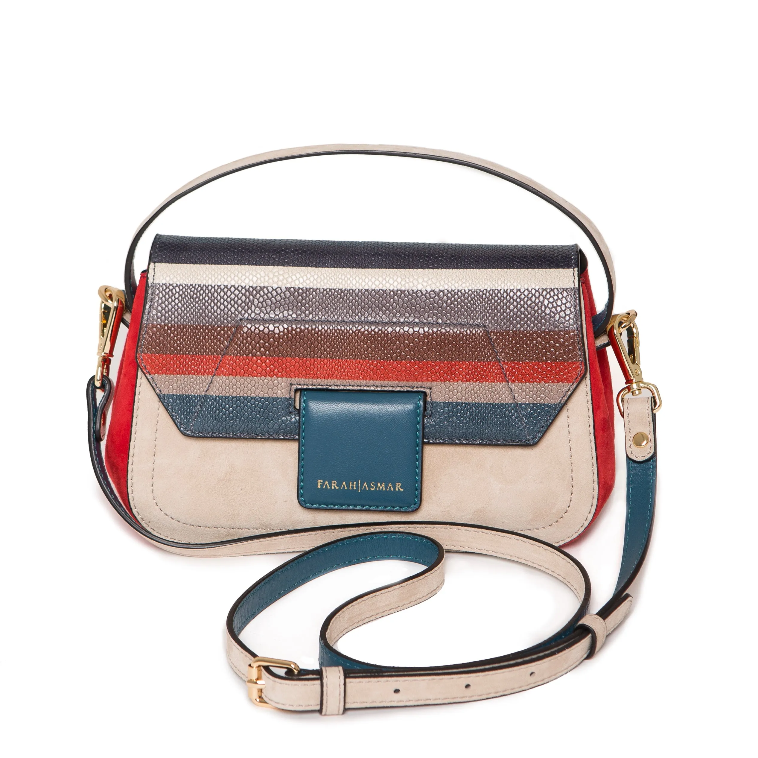 Striped Red Mira Shoulder Bag