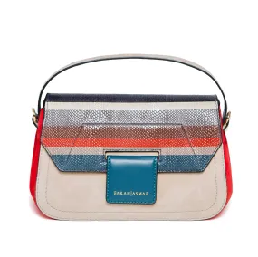 Striped Red Mira Shoulder Bag