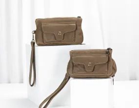 Thalia wallet - Khaki brown leather