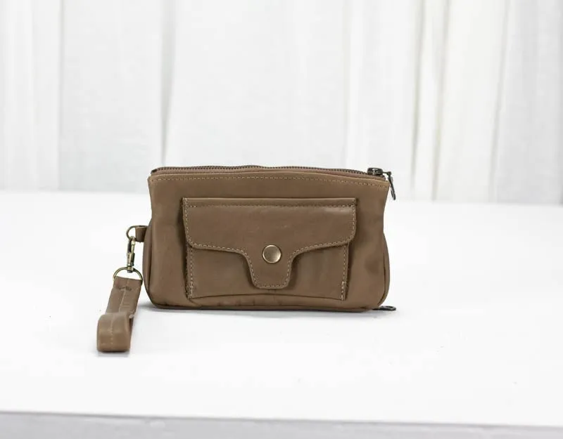 Thalia wallet - Khaki brown leather