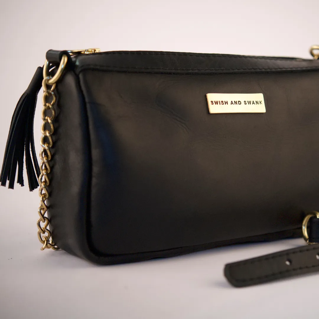 The Chain Block Shoulder Bag - Black