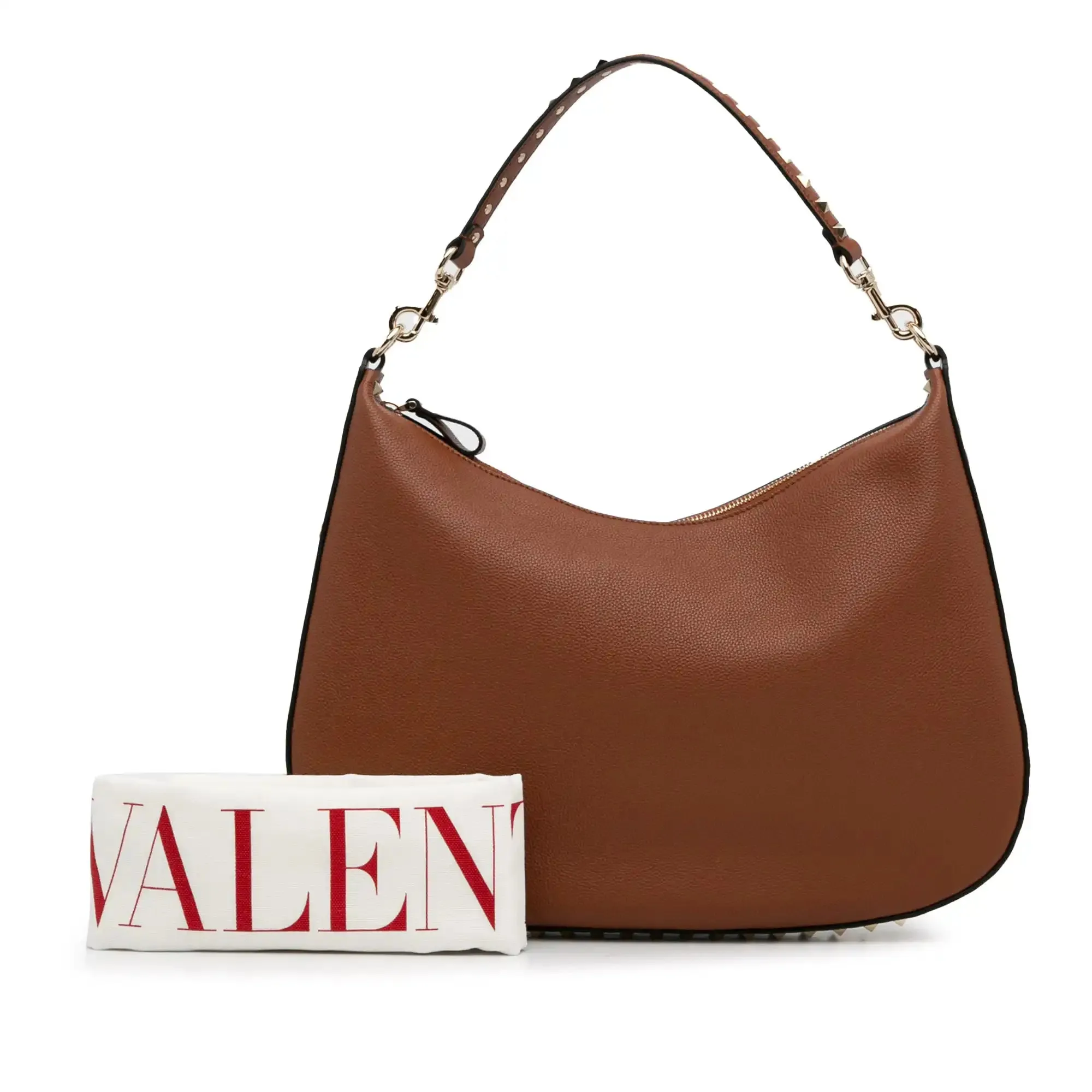 Valentino Rockstud Shoulder Bag Brown