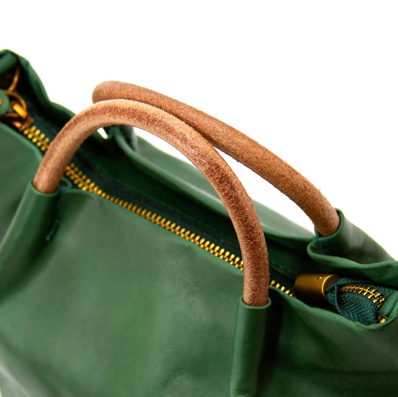 Vegetable-Tanned Leather folds bucket bag,Italian Leather Bag-i7bags