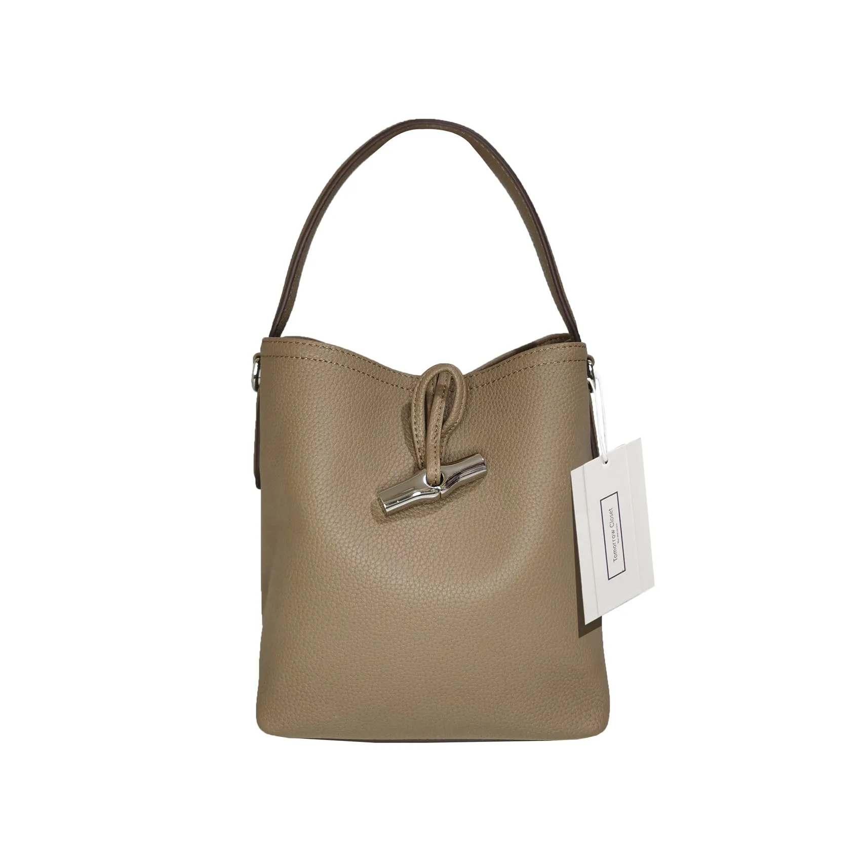 Women's genuine cowhide leather bucket bag V2