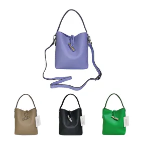 Women's genuine cowhide leather bucket bag V2