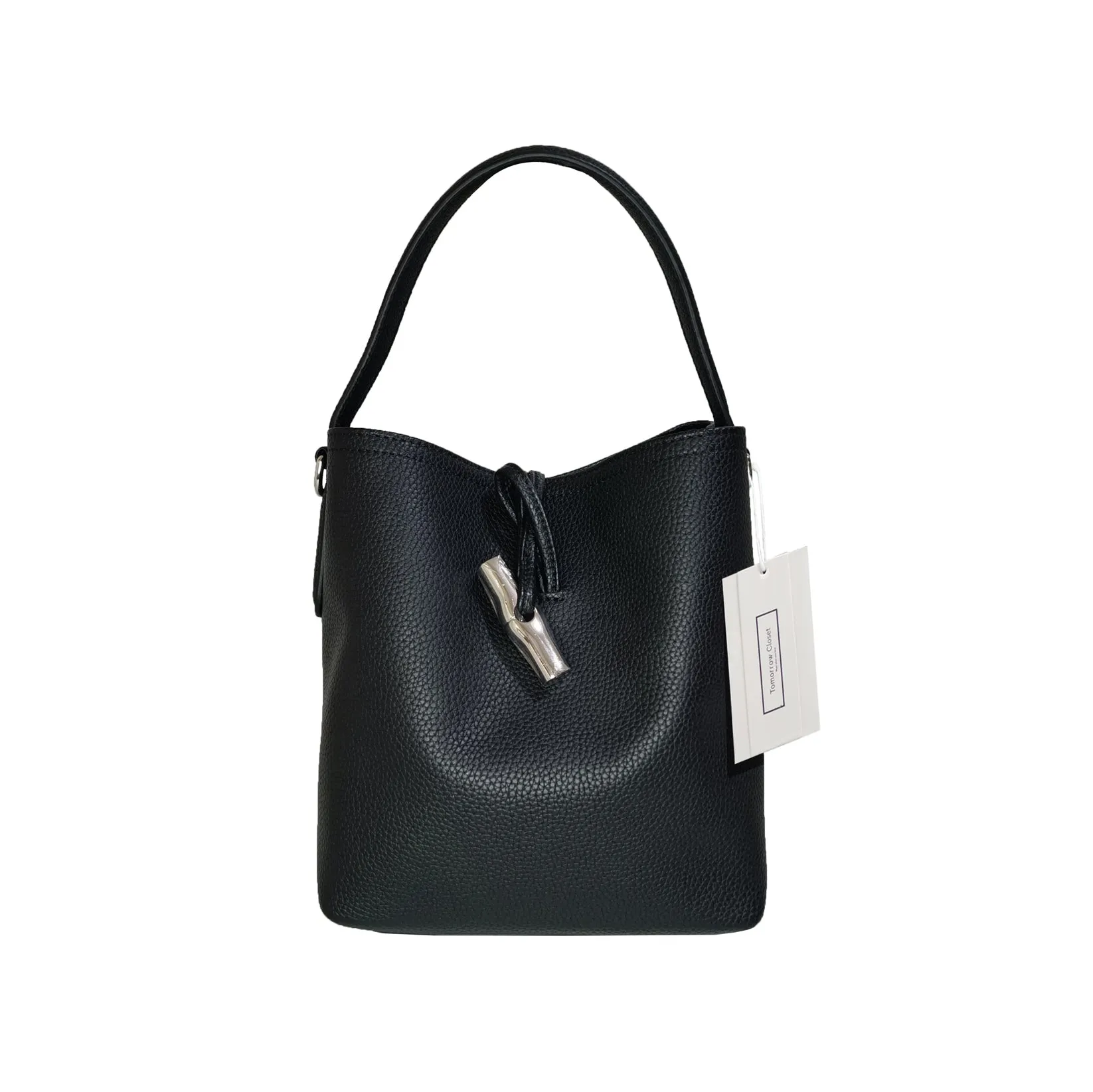 Women's genuine cowhide leather bucket bag V2