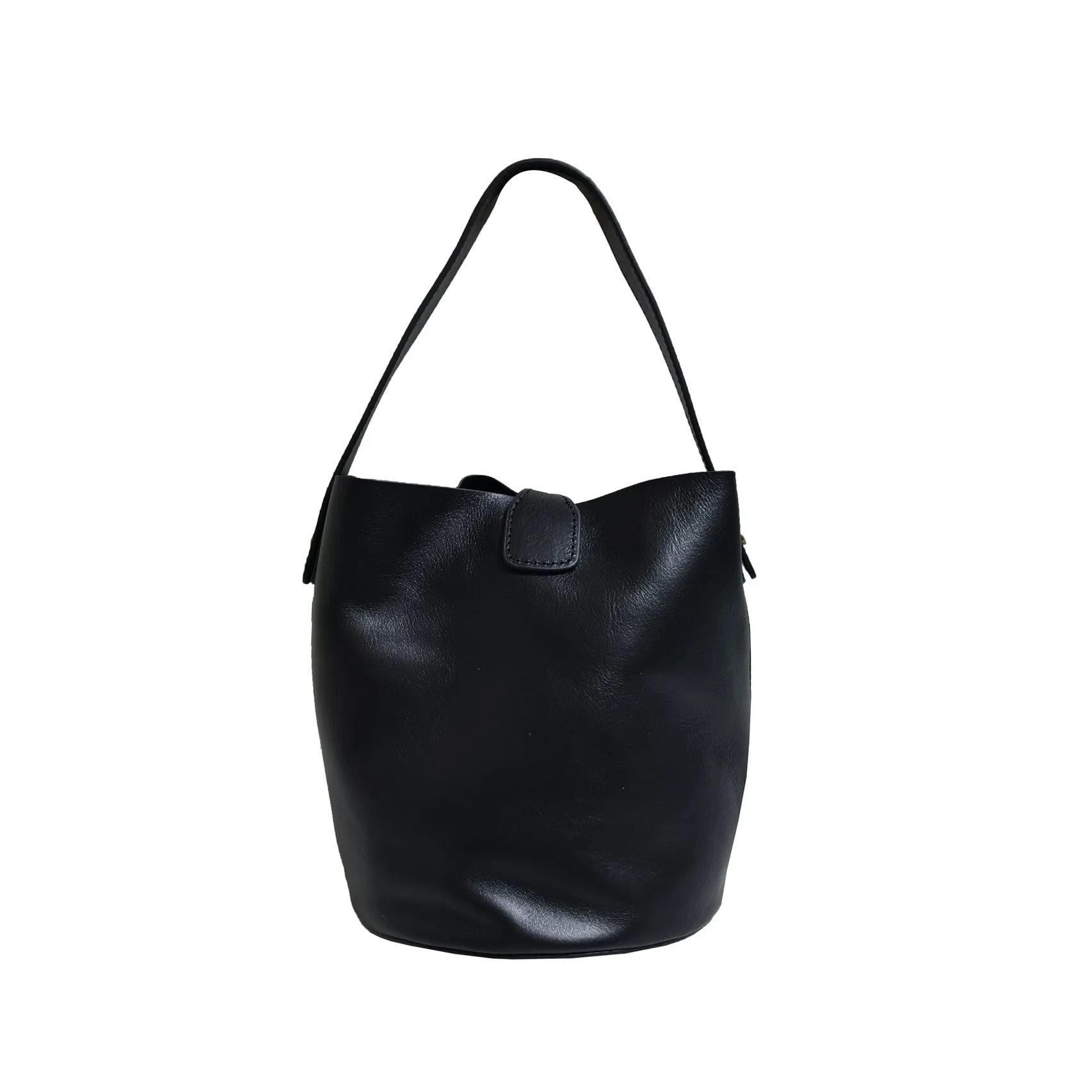 Women's genuine cowhide leather bucket bag V3