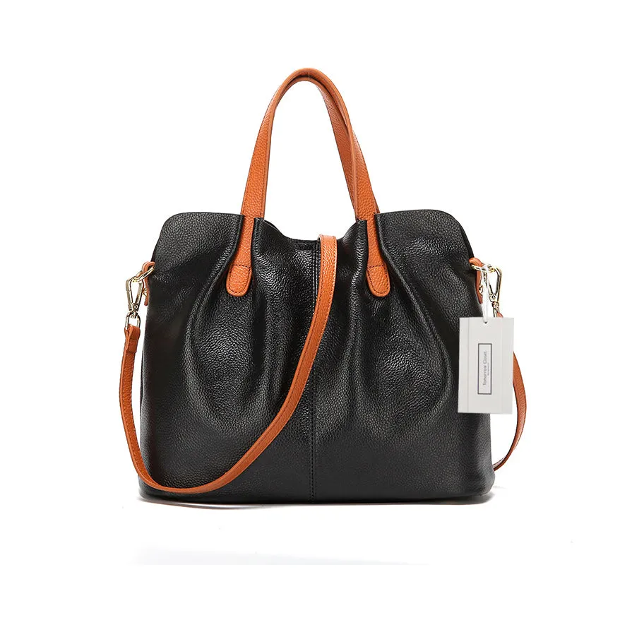 Women's genuine cowhide leather handbag Borsa V2 design