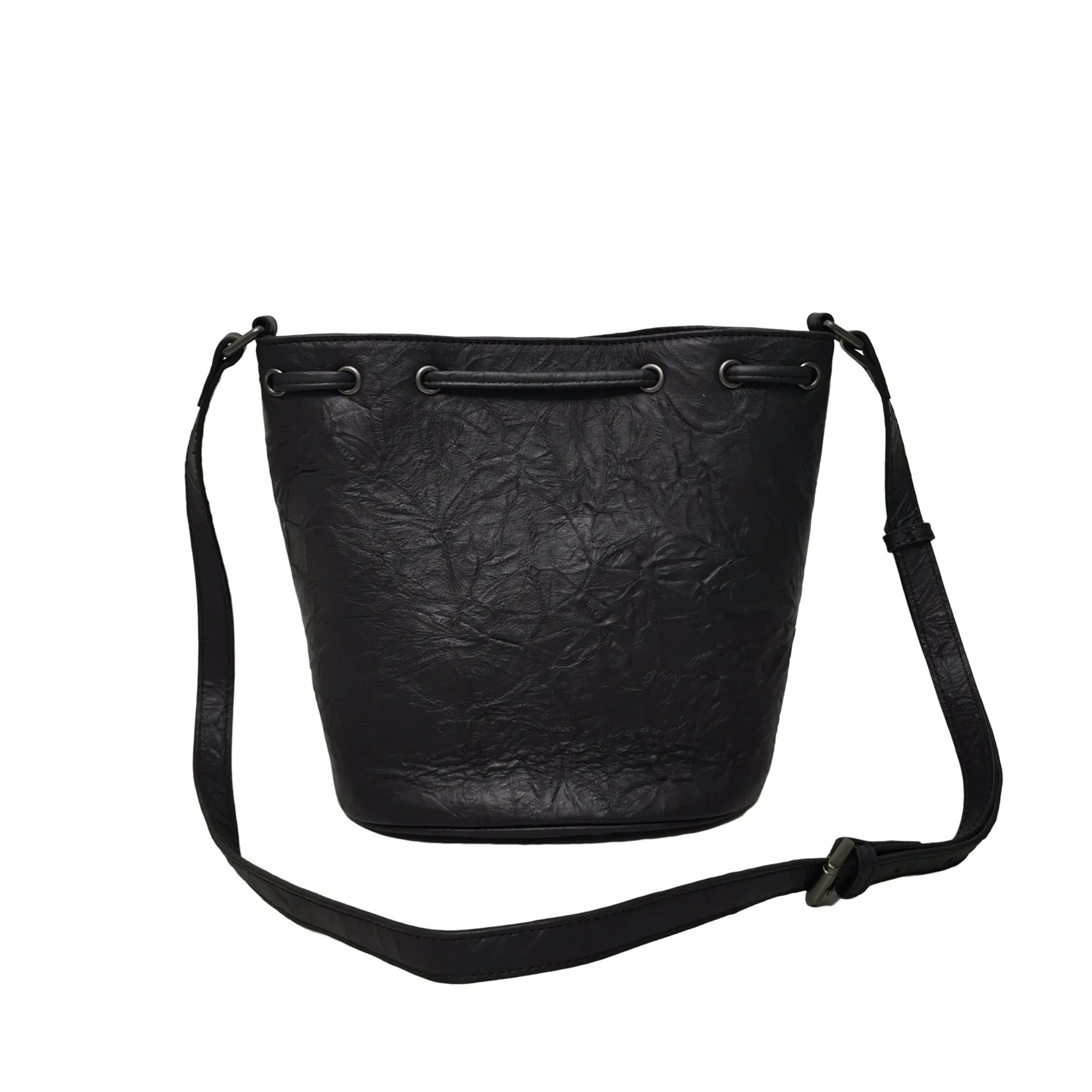 Women's genuine cowhide leather limited edition bucket bag