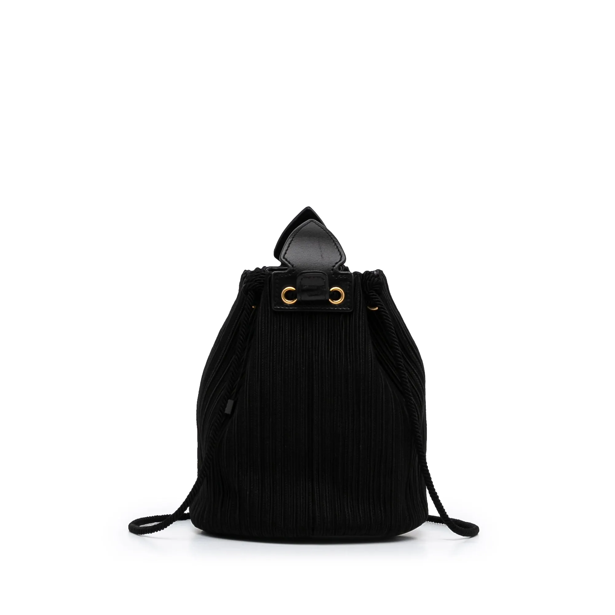 Yves Saint Laurent Anja Bucket Bag Black Canvas