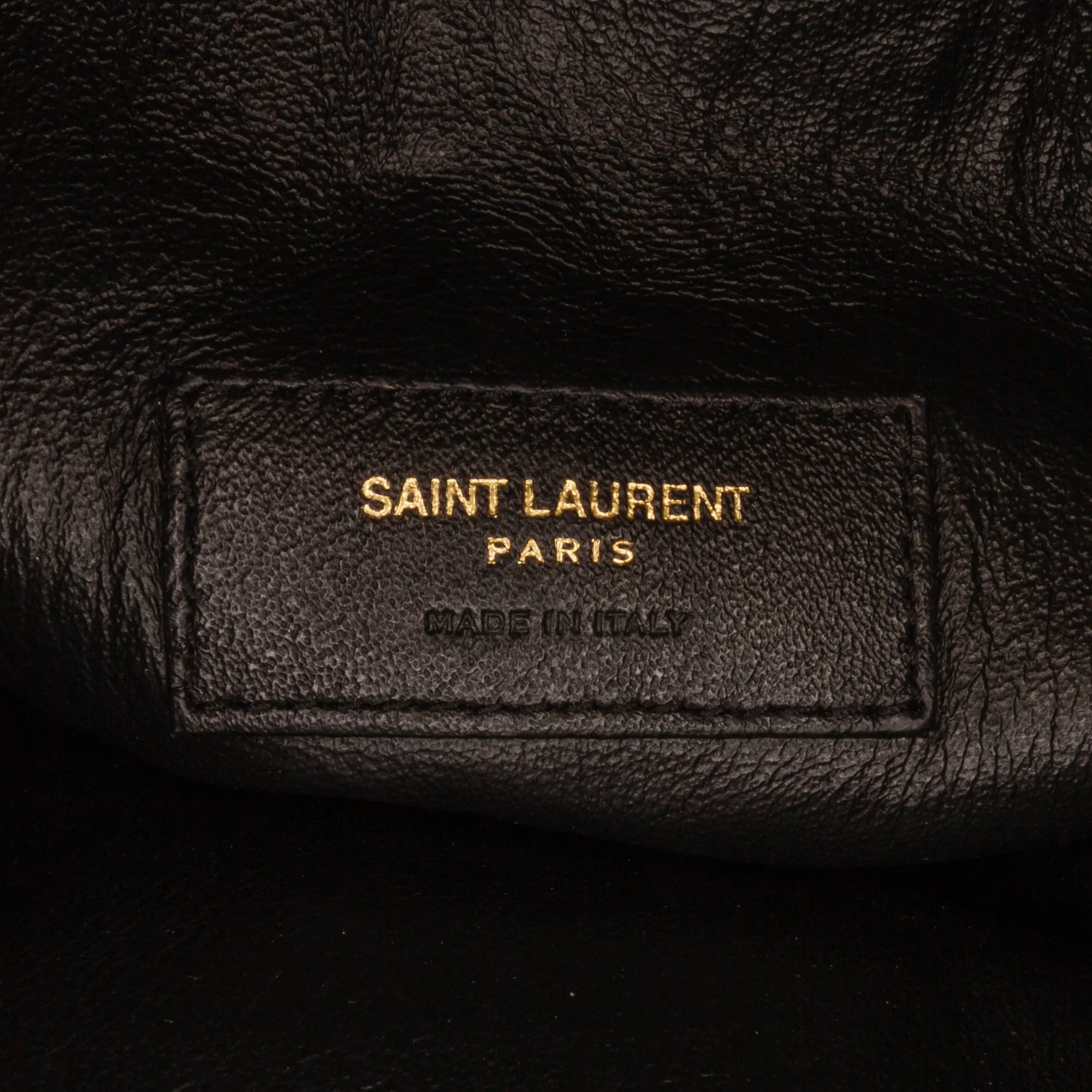 Yves Saint Laurent Anja Bucket Bag Black Canvas